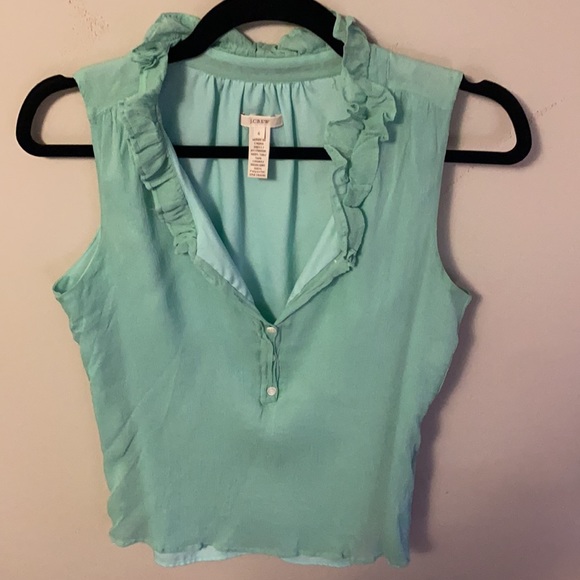 J.crew | turquoise top | size 6 - Picture 3 of 4